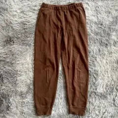 美品✨【UNIQLO】ブラウン ジョガーパンツ 裏起毛 M 暖かい スウェット