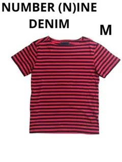 NUMBER (N)INE DENIM　志風音　レッドボーダーTシャツ　M