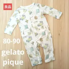 【良品販売】ジェラピケ夜のお部屋柄ロンパース 80-90