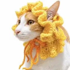 개와 고양이 애완 동물 플러시 머리 장식 및 목걸이 세트