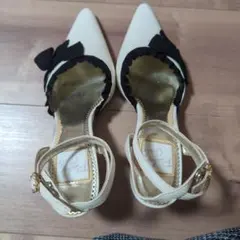 PinkyGirlsリボン付きポインテッドトゥハイヒール