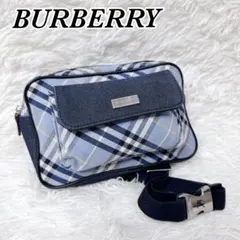 【美品】BURBERRY デニム調 ノバチェック ウエストバッグ ボディ 希少