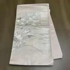 袋帯☆豪華刺繍 花柄 銀糸