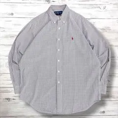 ラルフローレン 長袖シャツ 刺繍ロゴ チェック L 1949