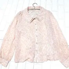 【ハニーズ 】コルザ レオパード柄 シアーブラウス Mサイズ ​