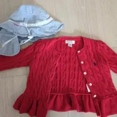 Ralph Lauren 赤 カーディガン 12M