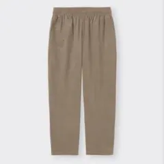 GU メンズ コーデュロイシェフパンツ ワイドパンツ カーキ Lサイズ