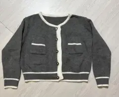 LAUIR グレー カーディガン ボタン付きのサムネイル