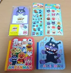 【未使用品】アンパンマン　ダイカットメモ、ちょこっとメモ、デコレーションシール等