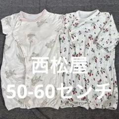 西松屋　ベビー　女の子　ツーウェイドレスオール 50-60センチ　ロンパース