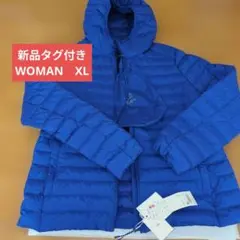 セール　新品　ウルトラライトダウン　ストレッチパーカ　ブルー　XL