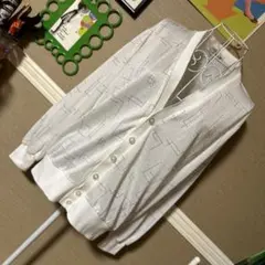 昭和レトロ メンズ 薄手 カットソーカーディガン ヴィンテージ 古着 V