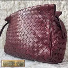 ボッテガ ヴェネタ イントレチャート クラッチバック ボルドー メンズ