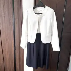 ジャケットとワンピース フォーマルスーツ セレモニースーツ レース リボン