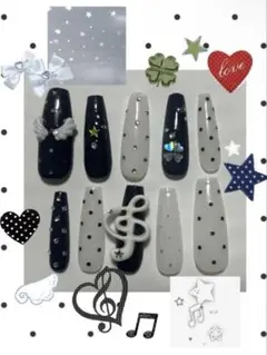 ☆現品 ウィッシュコア 星 ドット 羽 クローバー ネイルチップ