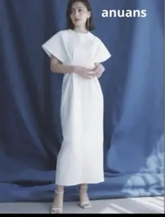 anuans アニュアンス フレアスリーブカットワンピース