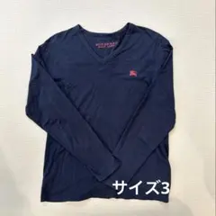 Burberry ネイビー Vネック 長袖カットソー