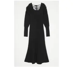 moussy ワンピース BACK LACE UP KNIT ドレス