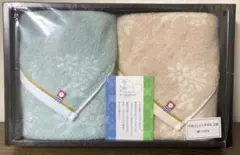 ☆新品未使用☆ 今治 フェイスタオル 2枚セット 水色・ライトベージュ