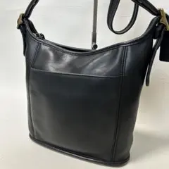 COACH オールドコーチ レザー ショルダーバッグ ブラック
