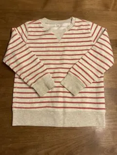 無印良品 ボーダー柄 長袖カットソー 120