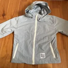 b ROOM フード付きジャケット ライトグレー120㎝