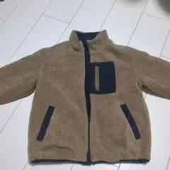 GU　リバーシブルダウンコート 130 ブラック×ブラウン　ボア