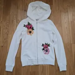 DOLCE&GABBANA花柄刺繍フード付きパーカー ホワイトのサムネイル