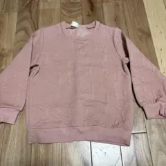 ピンク エンボスロゴ トレーナー　6Y 110