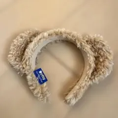 【美品】ダッフィー 耳付きカチューシャ ベージュ