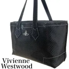 Vivienne Westwood エナメル 型押し　オーブ付き　ハンドバッグ