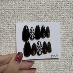 ブラックネイルチップ 10個セット