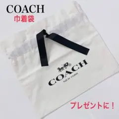 【未使用品】COACHコーチ★ショッパー★ショップ袋★布地プレゼント用巾着②