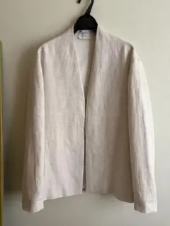 たなか様専用【ZARA】ザラ　ノーカラーリネンテーラードジャケット　サイズS