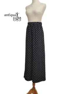 ドット柄 ワイドパンツ