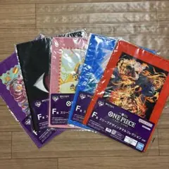 ワンピースカード　一番くじ　F賞　スリーブデザインタオル　5種　セミコンプ