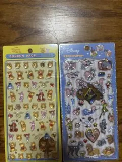 正規品　新品　ボンボンドロップシールミニ　プチドロップステッカー　プー　ダンボ