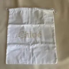 新品　Chloé ロゴ入り スニーカー用　ホワイト巾着袋のサムネイル