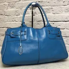 トッズ✨ TOD’S ベルト ロゴチャーム 本革 レザー トートバッグ