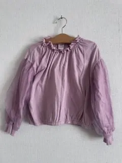 値下げ中！ピンク　フリル付き長袖カットソー　120