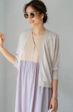 STYLE DELI　スタイルデリ　ウエスト丈　シアーサマーカーディガンのサムネイル