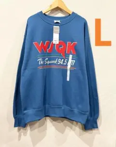GUストレンジャーシングスWSQKトレーナーLサイズブルー新品スウェットジーユー