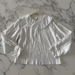着心地最高！ZARA KIDS ビッグカラー ブラウス ホワイト 140