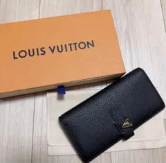 美品 現行モデル ルイヴィトン トリヨンレザー 長財布 ブラック LV 