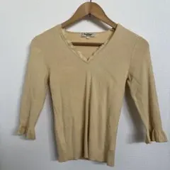 Paul Stuart イエロー Vネックニット 6号