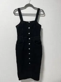 ZARA ブラック デニム風キャミワンピース