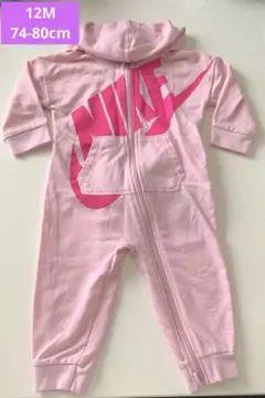 NIKE ナイキ　12M　ロンパース　カバーオール　ピンク　74-80cm