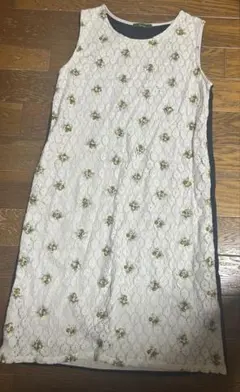 Weaver ノースリーブワンピース レース 刺繍 Mサイズ