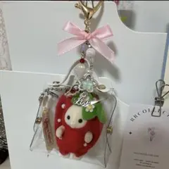 【no.25】シルバニアファミリー　いちご　赤ちゃん　持ち運びキーホルダー