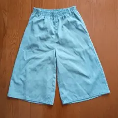 キッズ服　ライトブルー ワイドパンツ 130サイズ